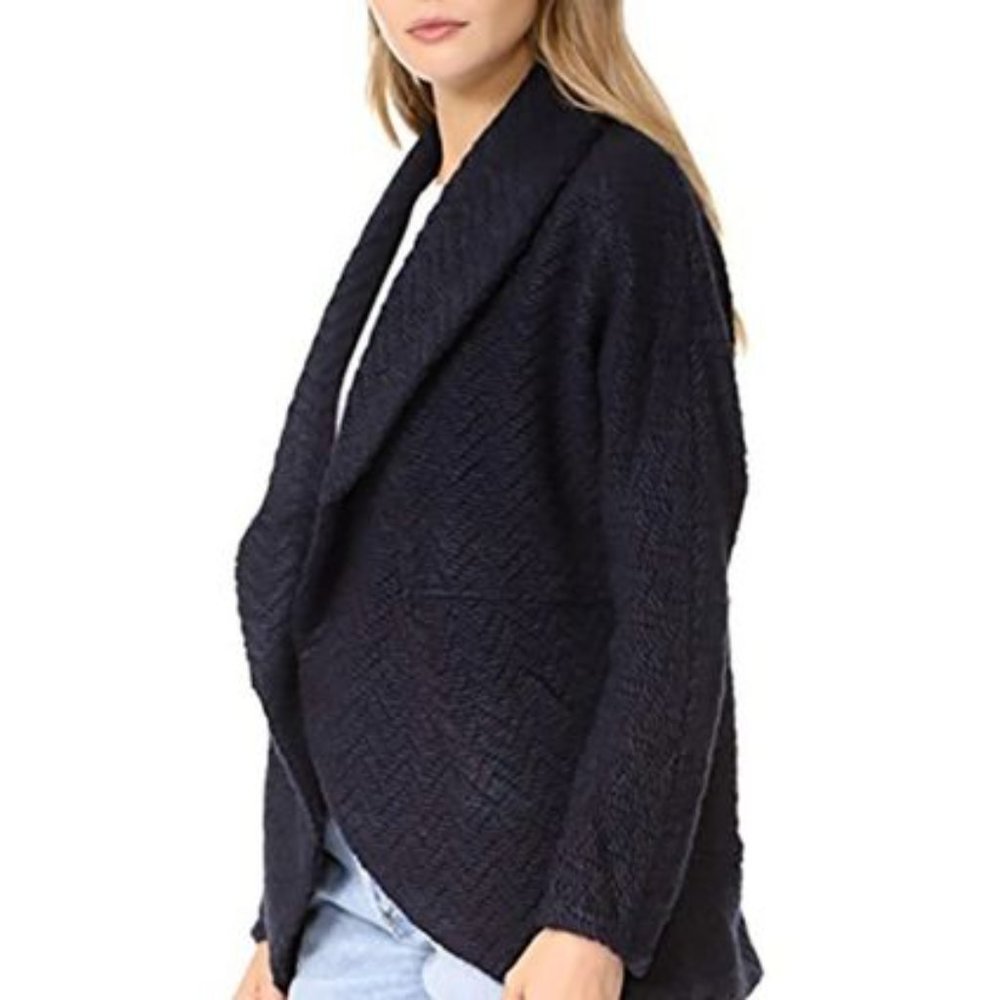 BB Dakota Women's Johnna Knit Cocoon Jacket Navy - Picture 3 of 14